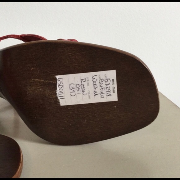 Miu miu red high heel sandal - Picture 3 of 4
